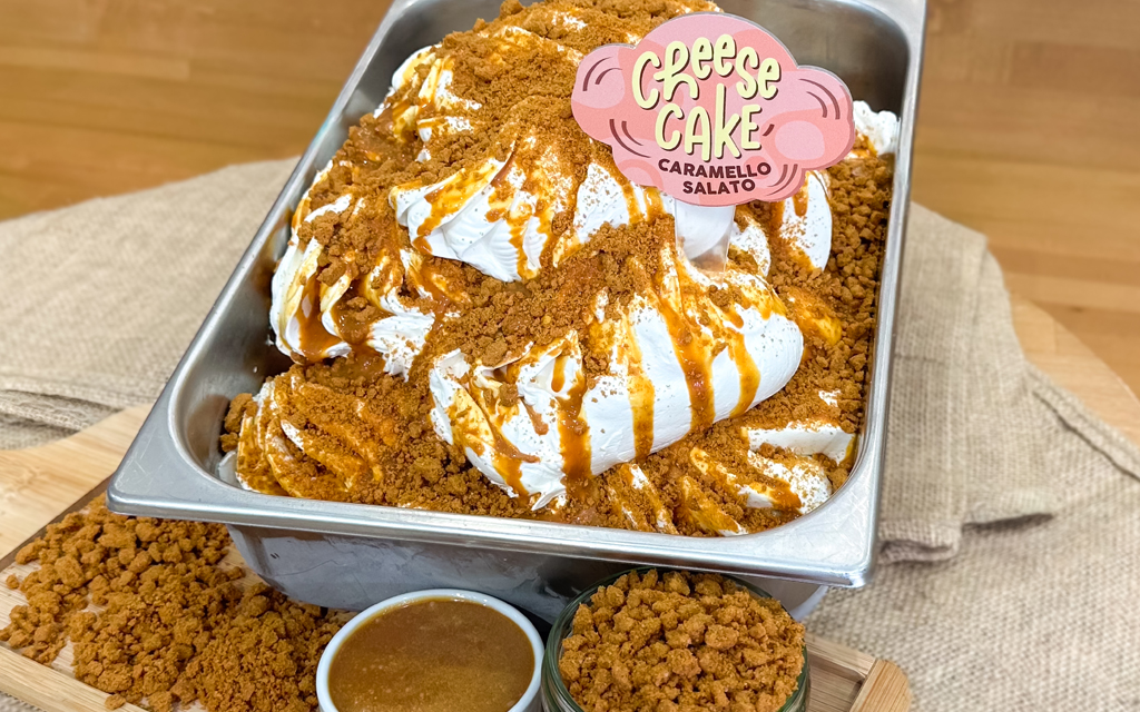 foto cubeta cheesecake al caramello salato