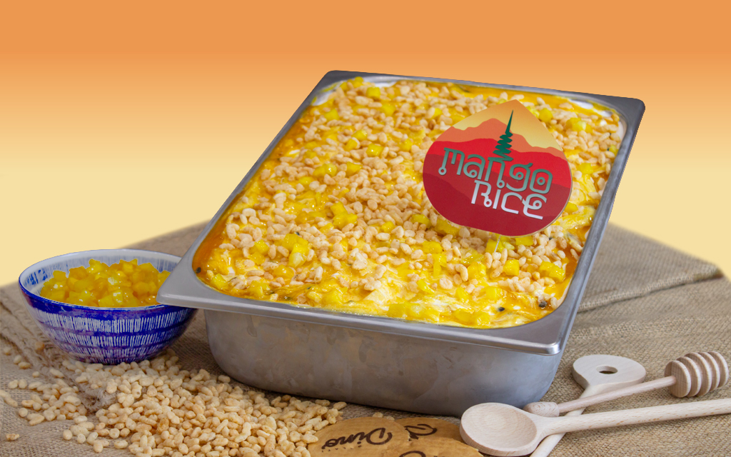 Mango rice cubeta
